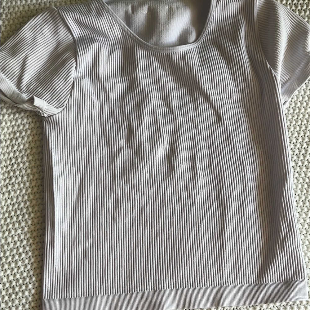 Women's Ribbed Short Sleeve Top